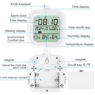 Digital Alarm Clock Battery Clock Travel Clock Calendar Alarm Clock Desk Clock Shower Room Clock Wal
