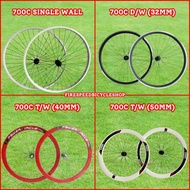 Bicycle Fixie Alloy Rim Set Wheel Set Basikal Rim 700C SINGLE Double Wall Three Wall