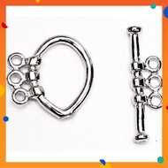Finding,16x16.5mm-22x6mm,3 Layer Toggle Hook, Rhodium Plated,Diy,L1-03037