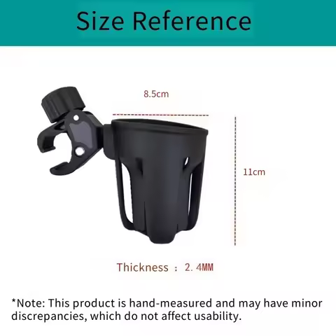 Universal 360° Rotation Cup Holder - Fits Bugaboo Strollers (Ant, Bee5, Bee3, Bee6, Fox), Bikes, Mot