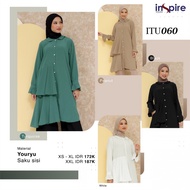 TUNIK INSPIRE ITU 060 Busui Kancing Depan Warna Black Peanut Turquise White