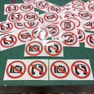 Sticker print logo no Photo and step on