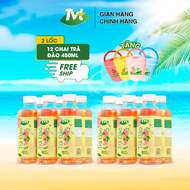 [Combo 12 chai 470ml] Trà Đào TVT tinh chất trà xanh trà đen chống oxy hóa thanh nhiệt giải phóng độ