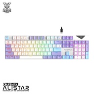 NUBWO New Edition CIY คีย์บอร์ดเกมมิ่ง พร้อมด้วยไฟ mini RGB มี 2 สวิตช์ Blue / Red รุ่น X33 Max