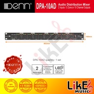 Denn DPA-10AD 5-Zone 10-Channel Public Address Zone Distribution Mixer