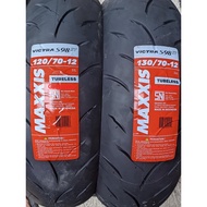 Vespa Maxxis Victra Package 120 70 12 And 130 70 12 Motorcycle Outer Tire FREE TUBELESS RING 12