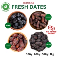Kurma Ajwa Aliyah Madinah Dates Mariami Medjool Safawi Mabroom Organic 100g/1kg  Halal | DELYROSE