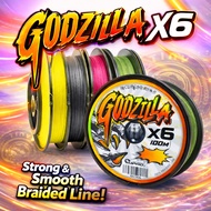 EUPRO GODZILLA X6 100M 100% Braided Line Braid PE LINE TALI CASTING BOTTOM