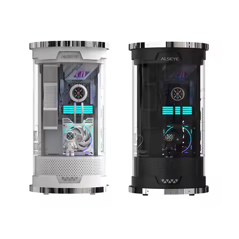 ALSEYE FC 01 PRO Series Chassis Computer Case Cylindrical Design Supports 360 Water-Cooling M-ATX/IT