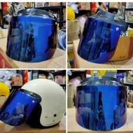 PENGIRIMAN CEPAT KACA HELM BOGO FLAT VISOR IRIDIUM BLUE PNP HELM BOGO CARGLOSS JPN
