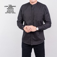 KEMEJA Zenfathid 7156 Long Shanghai Black M-XL Shirt koko