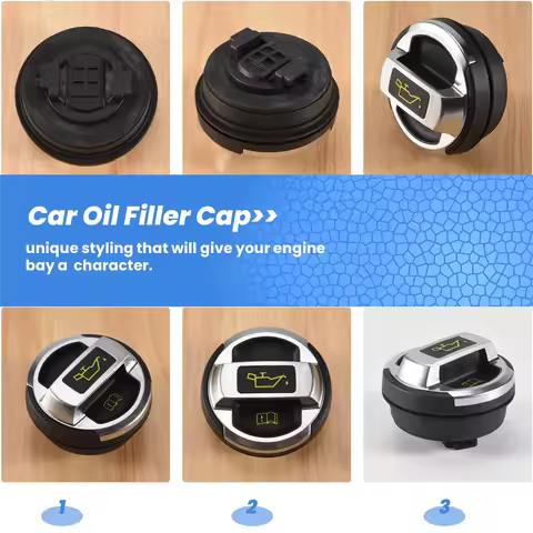 #784I Car Oil Filler Cap Cover for Audi-R8 A3 A4 A6 A8 Golf Passat 420103485B (silver)