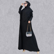 Syari Terbaru 2023 HASANAH KAFTAN SYARI CRINKLE AIRFLOW Syari Wanita Kekinian Gamis + Hijab 1 Set