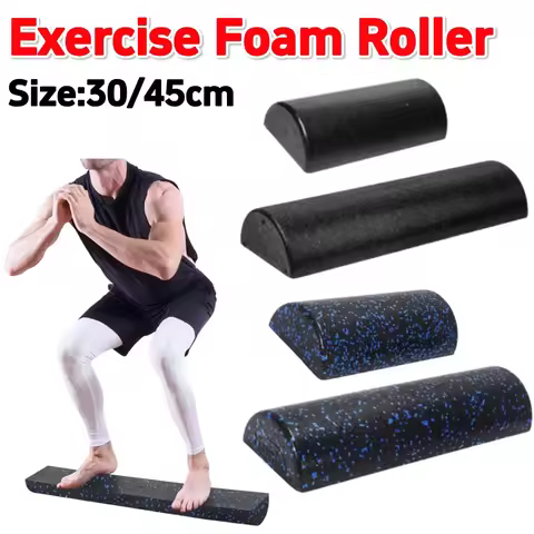 Yoga Massage Exercise Foam Roller EPP Half Round Balance Training Roller Portable Muscle Foam Roller