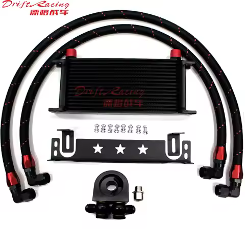 16 15Row Oil Cooler Kit Thermostatic For2000-2009 Honda S2000 2.0L/2.2L,Subaru Impreza WRX/STi EJ20 
