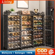 DIY Rak Kasut Plastics Shoe Rack With Door Storage Organizer Shoe Box Almari kasut Shoe Cabinet鞋櫃 鞋柜