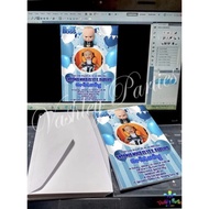 Boss Baby 3R Invitations with white envelope