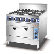 6 Burner Commercial Cooking Equipment Gas Range Cooker Kitchen Gas Range Gamit Ang Gas Oven