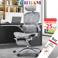 TE Ergo Mesh Chair with Footrest (Ready Stock) | Dynamic Lumbar Support & 4D Armrest | Computer Offi