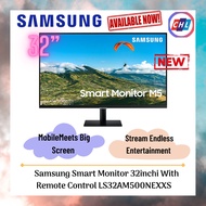 Samsung (Authorised Dealer) Smart Monitor 32" With Remote Control LS32AM500NEXXS - Samsung Warranty 