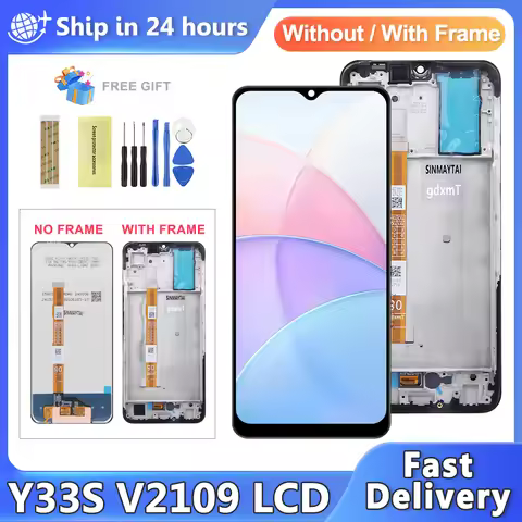 6.58'' LCD For VIVO Y33s LCD Display Touch Screen Digitizer Assembly Replacement Repair Parts For Vi