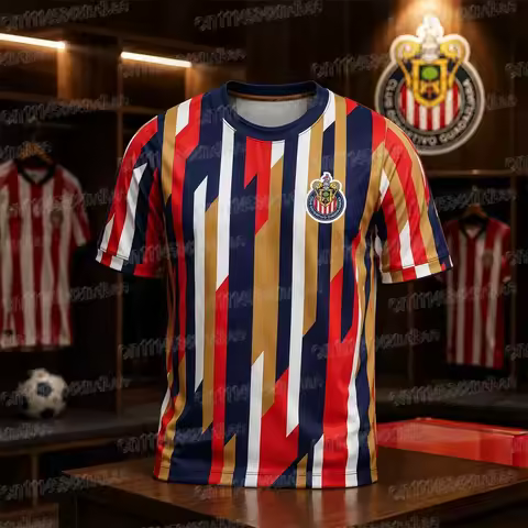 2026 Guadalajara Chivas Luis Romo 7# Football Jersey Summer 3D Sports Football T-shirt Breathable Qu