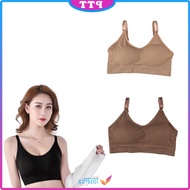 Bra Wanita Tanpa Kawat 6715 Bahan Rajut Bra Model Seamless dengan Tali Strap dan Isi Busa Bergaya Se