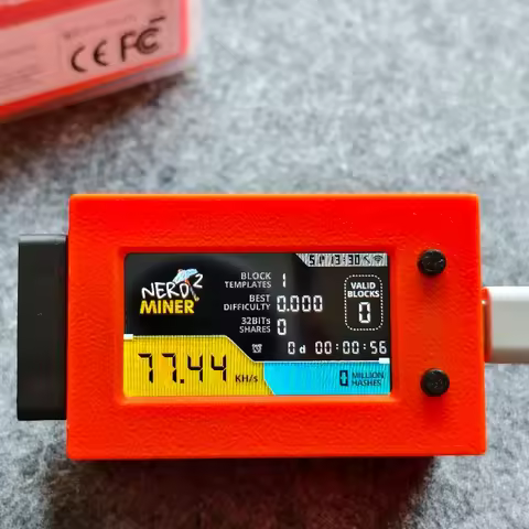 NerdMiner V2 ultra v1.6.3 78k/s Bitcoin Solo Lottery Miner LilygoT Display Nerd Miner Mini BTC lotte