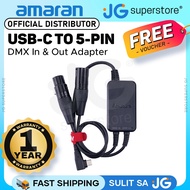 Amaran by Aputure Active USB‐C to 5‐Pin DMX In & Out Adapter for Lighting Control