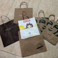 Branded pop mart sbux paper bags etc.