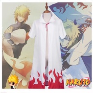 Naruto Minato Namikaze 4th Hokage Cloak Cosplay Costume Full Set Jacket Kunai Shuriken Prop
