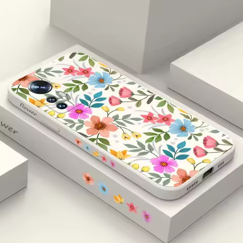Color Flower Phone Case For Xiaomi Mi 14 14T 13 12 11 Ultra 13T 11T 10T 9T Pro Lite Poco X7 F4 X4 M4
