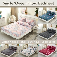 4 in1 Queen Size Bedsheet 2 in1 Single Size Fitted Bedsheet Cadar Keliling Pillow Case Bedsheet Set 