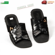 Men's Slippers Genuine Leather Flip Flop Casual Casual Sandals 5505