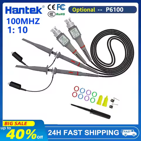 Hantek DC-100MHz Scope Clip Probe P6100 Oscilloscope Suitable for FNIRSI 1014D 2D15P DSO-TC4 DPOX180