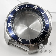 44mm Orange Ring Watch Case Stainless Steel Silver Watch Case Fit NH35 NH36 7S26 7S36 4R35 4R36 Move