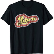 Groovy Retro Libra Zodiac Scales September October Birthday T-Shirt
