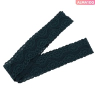 ALMA1DQ 1pcs Elastic Lace Trim, 1.77 Inches Wide 10 Yards Lace Ribbon, Comfortable Flower Edge Lace 