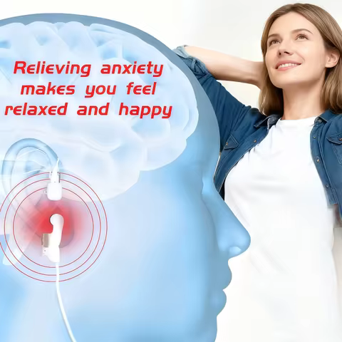 Vagus Nerve Stimulator with CES Technology Automatic Microcurrent Device for Sleep & Fast Depression