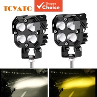 TCYATO 3 Inch Offroad LED Fog Light Bar Dual Color Spotlight for Tractor 4x4