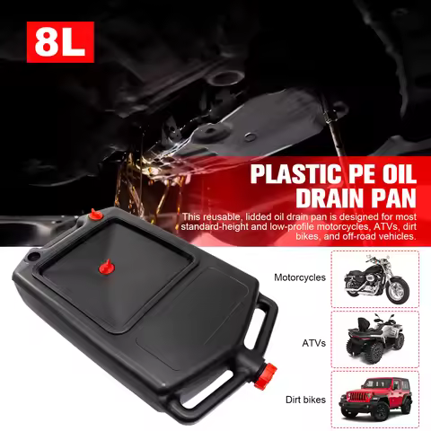 8L Oil Drain Container Large Capacity Waste Engine Oil Collector Anti Splash Heavy Duty Oil Change T