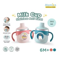 TERMOS [PB] Mamiko Stainless Steel Baby Milk Bottle Glass 260 3-in-1 Stainless Steel Milk Cup Anti-R