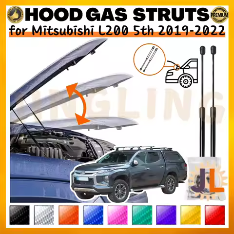 Qty(2) Hood Struts for Mitsubishi Triton L200 5th 2019-2022 Front Bonnet Modify Gas Springs Shock Ab