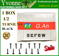 The 1BOX ( TURNILYO BLACK) SML 1/2 Screw&Black Screw for Wood For Metal