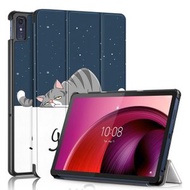 全城熱賣 - 適用於Lenovo Tab M10 5G 10.6 卡斯特彩繪三折帶磁扣休眠智能皮套（懶貓）