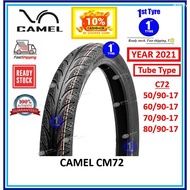 ✿2021(Tube Type) Tyre Tayar Camel Racing(Diamond) 50/90-17,60/90-17,70/90-17,80/90-17 Motorbike (Maxxis Diamond) (maxxis