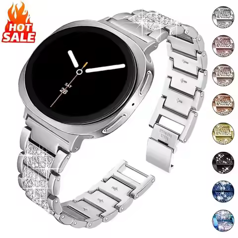 Women’s Diamond Band For Samsung Galaxy Watch 8 40mm 44mm 8 Classic 46mm Watch Strap for Galaxy Watc