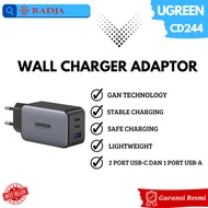 Adapter Charger Ugreen Nexode 10335 3 Port Gan 65W USB Type-C