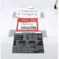 TIRE MARK LABEL STICKER LOGO STICKER WITH TIRE INFORMATION