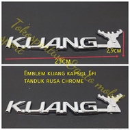 Emblem logo sticker writing Symbol letter Toyota kijang kapsul Efi chrome deer antler